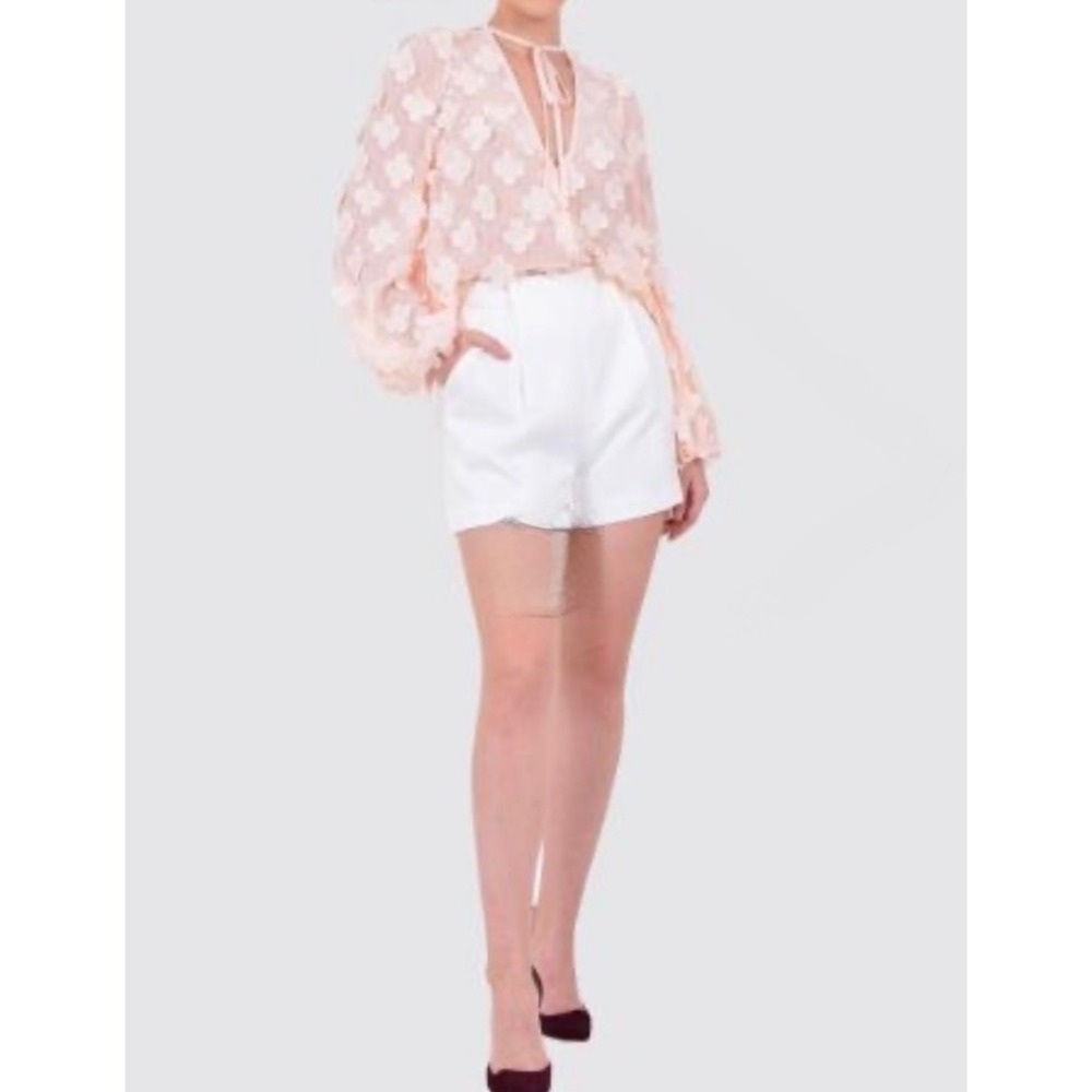Alice McCall In Bloom Blouse Pink Floral Sheer Top Romantic Feminine Size 6